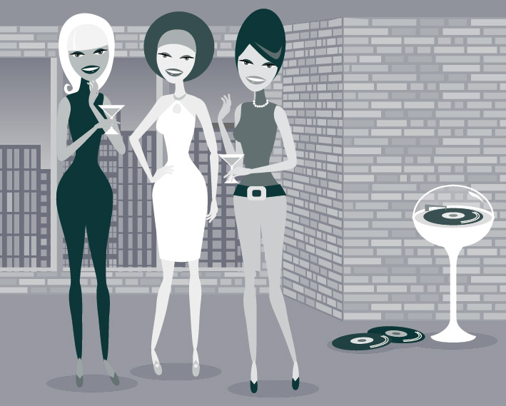 ファッションの女の子シリーズ eps ベクター材料