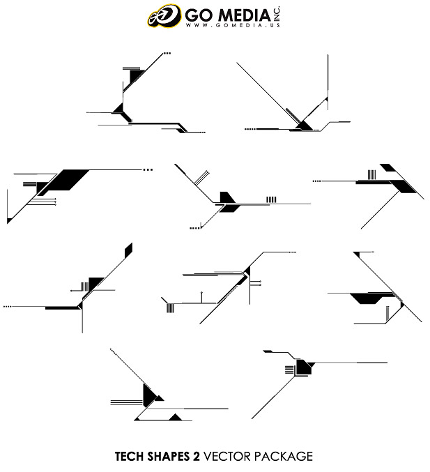 移動メディア制作ベクター素材 - クールな線