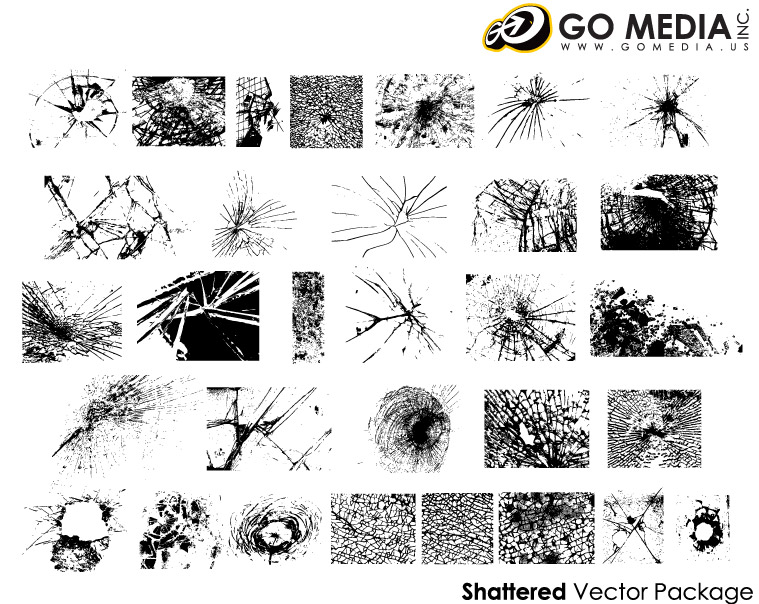 移動メディア制作ベクター素材 - ガラスのクラック