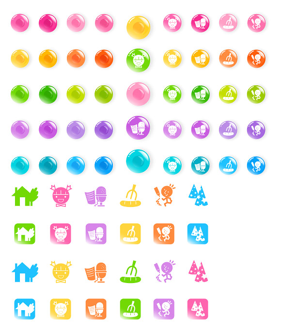 ラウンド漫画のアイコン