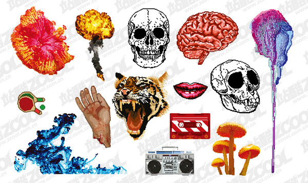 移動メディア制作 Set12 ピクセル ベクター ケース