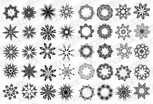 いくつかの円形パターン ベクター材料