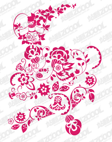 中国紙カット スタイル パターン ベクター