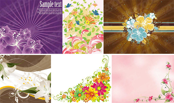 繊細な花のパターン