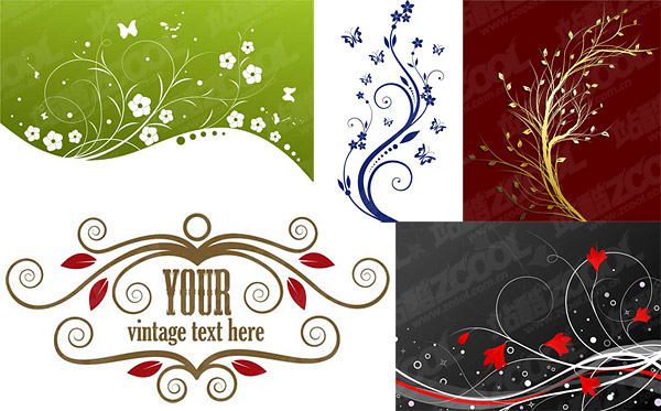 ファッション パターン ベクター材料