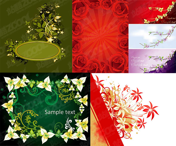 ファッション絶妙な花のパターン ベクター材料