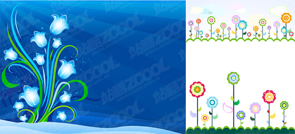 素敵な花ベクター素材