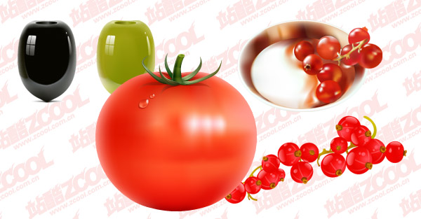 果物や野菜のベクター素材