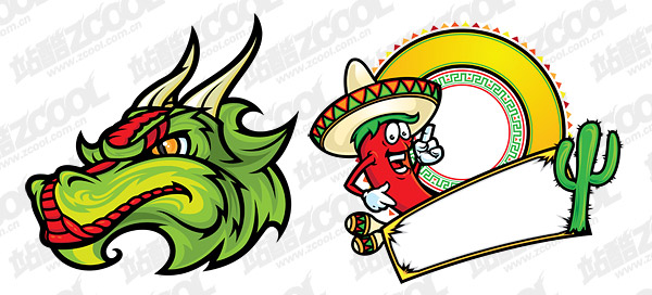 メキシコ漫画スタイルのベクター