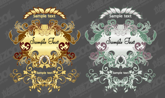 ヨーロッパ スタイルのパターン ベクター材料