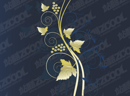 ブドウのパターン ベクター材料