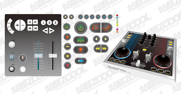DJ 混合台湾ベクター材料