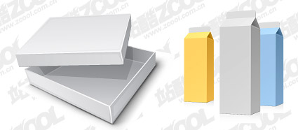 飲料カートン、ボックス空白のベクター素材