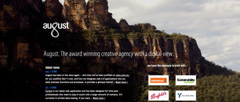 Web サイトのデザインを鑑賞する背景の大きな画像