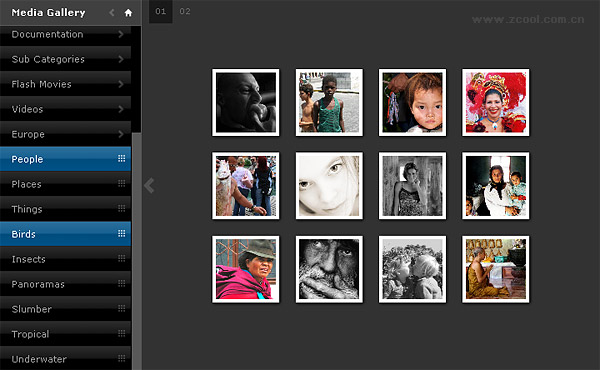 マテリアル コンポーネントを表示するマルチ メディア コンテンツをフラッシュします。