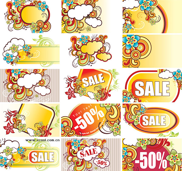 割引販売動向ベクター材料