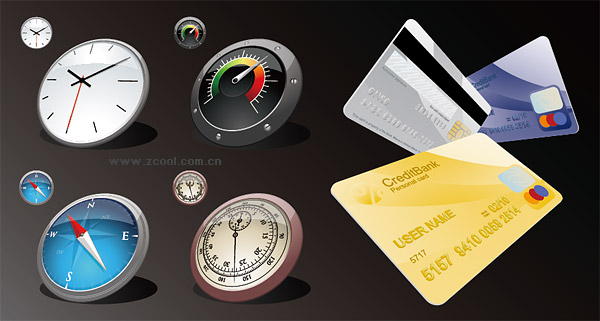 時計コンパス カード ベクター材料 無料素材イラスト ベクターのフリーデザイナー