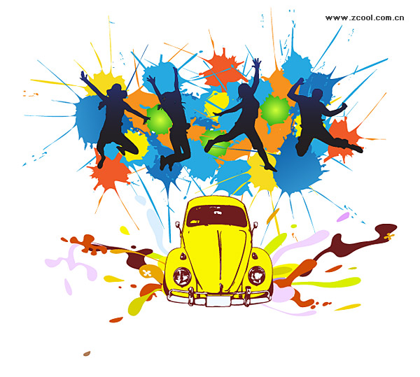 クラシックカー ベクターのインク材料の数字の傾向