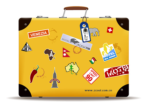 黄色のスーツケースのベクター素材 無料素材イラスト ベクターのフリーデザイナー