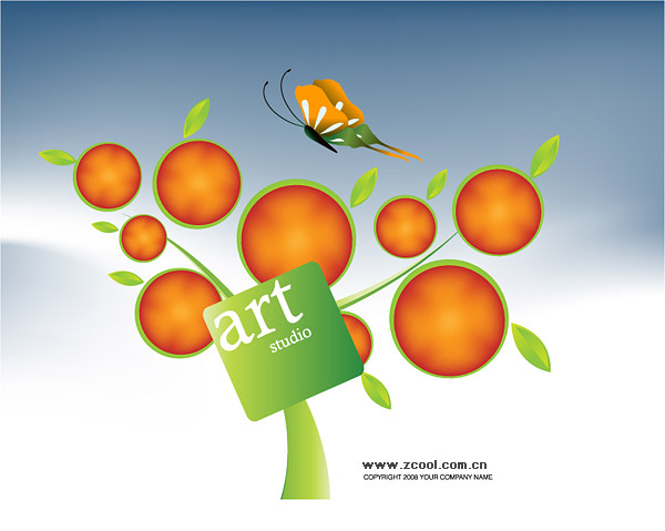 グラフィック デザイン スタジオ テンプレート ベクター材料