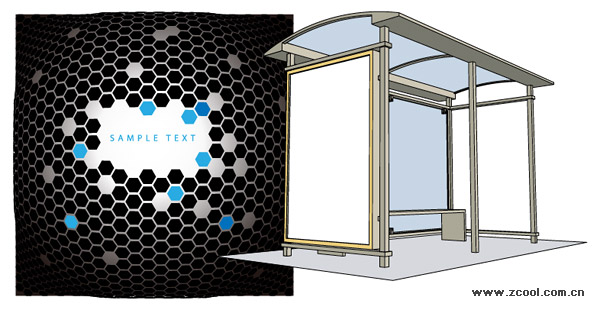 ステーション、球形の格子ベクターの背景素材