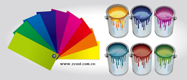 ベクター ペイントとカラー ダン ボール素材