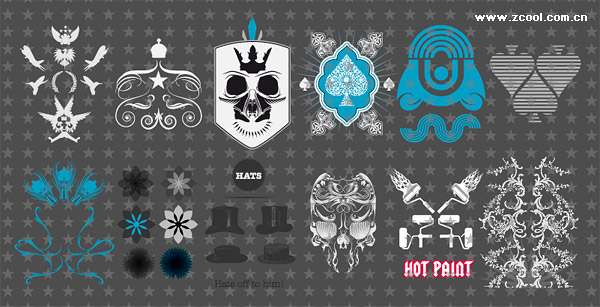 無料 Fuctastic トレンド要素ベクター材料を設定します。