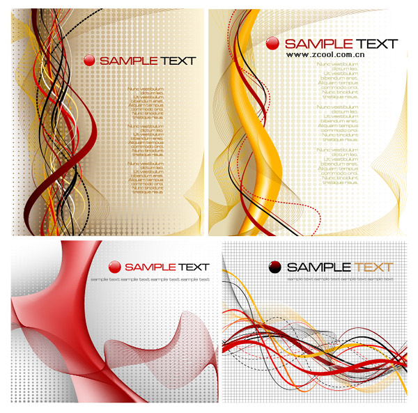 クールな背景素材ベクターの動的な線