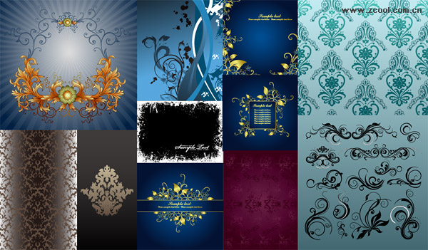 絶妙なファッション パターン ベクター材料パッケージ-3