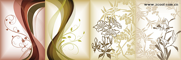 花のパターン ベクター材料