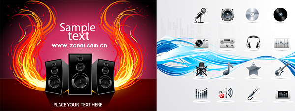 音楽のテーマのベクター素材