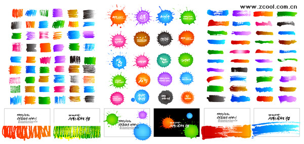 ファッション インク要素ベクター材料 3
