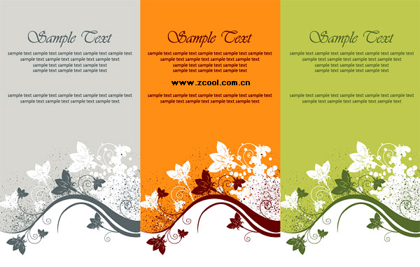 3 色のパターン ベクター材料ファッション