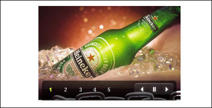 一般的なフォーカス画像 flash 広告コード （一時停止や次のページ)