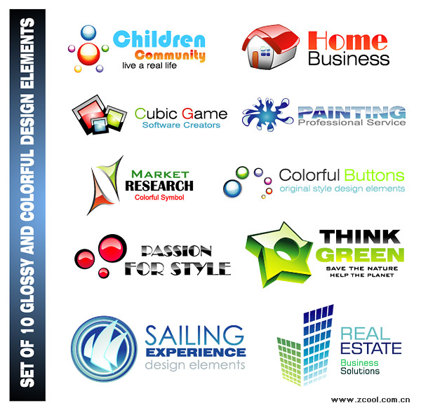 web2.0 スタイルのロゴのテンプレート ベクター材料