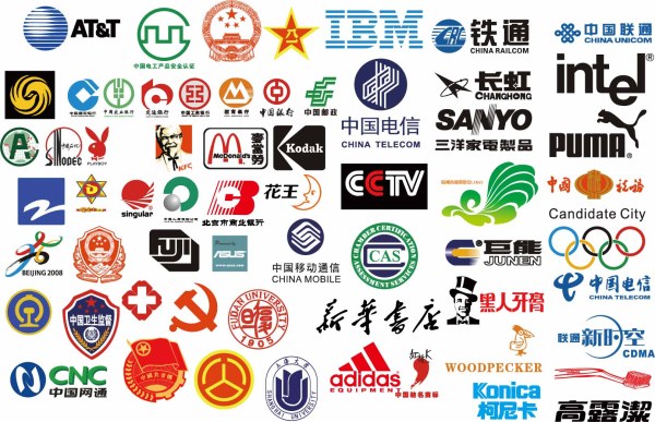中国の有名な企業と銀行のベクターのロゴ