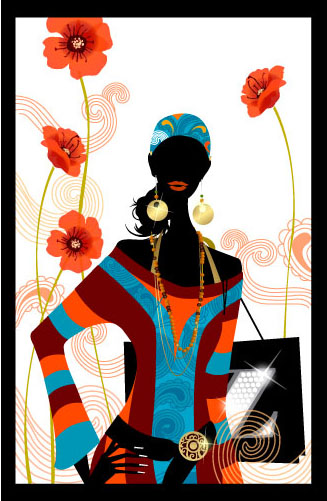 シンプルな生活スタイル ベクター女の子材料 2