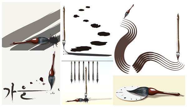 ブラシ シリーズ ベクター材料