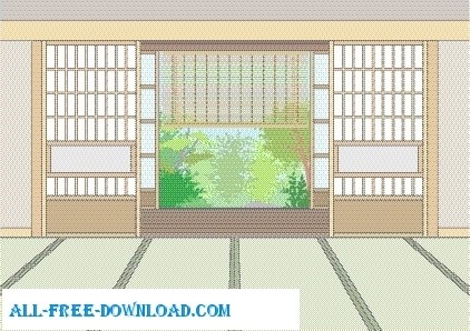 ルーム 083 ベクター風景 - 無料ベクターをベクターします。