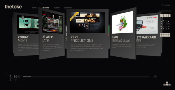 国際的なデザイナーのウェブサイトへ