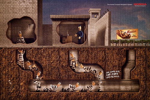 ホンダ (GPS) ナビゲーション システム、印刷媒体の広告に感謝します。