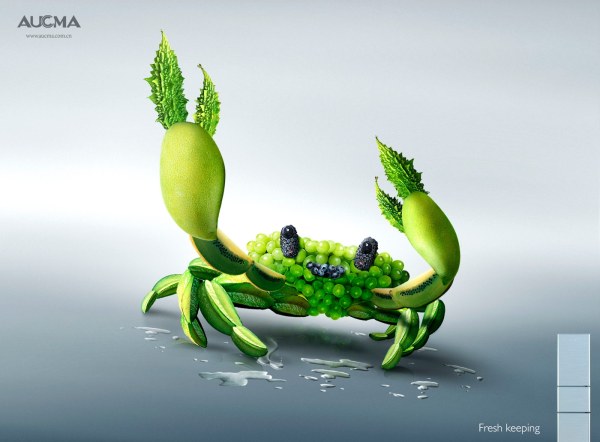 AUCMA 冷蔵庫広告