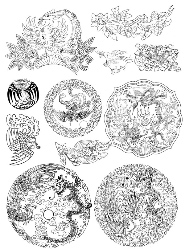 フェニックス パターン ベクター ケース-5