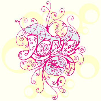 愛のパターン ベクター材料