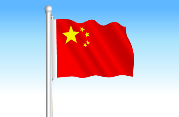 中国の旗のベクター素材