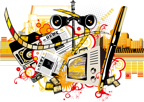 ニュースのテーマのベクター素材