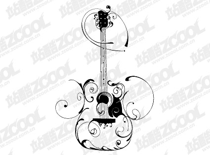 ギターのパターン ベクター材料