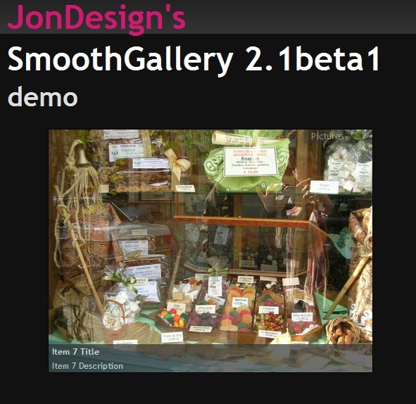 JonDesign の SmoothGallery 2.1dev