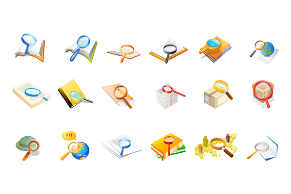 事務用品虫眼鏡ベクター 2