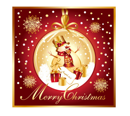 雪だるまスノーフレーク ベクター